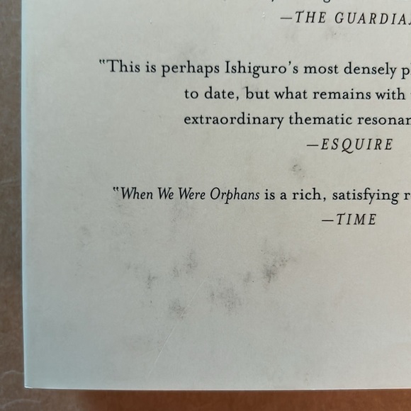 EUC hardcover book When We Were Orphans by Kazuo Ishiguro 1st U.S. edition - Picture 5 of 12
